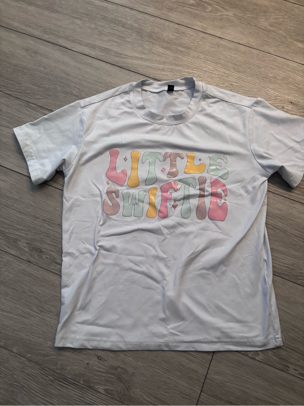 White 'Little Swiftie' Short Sleeve Kids Tee